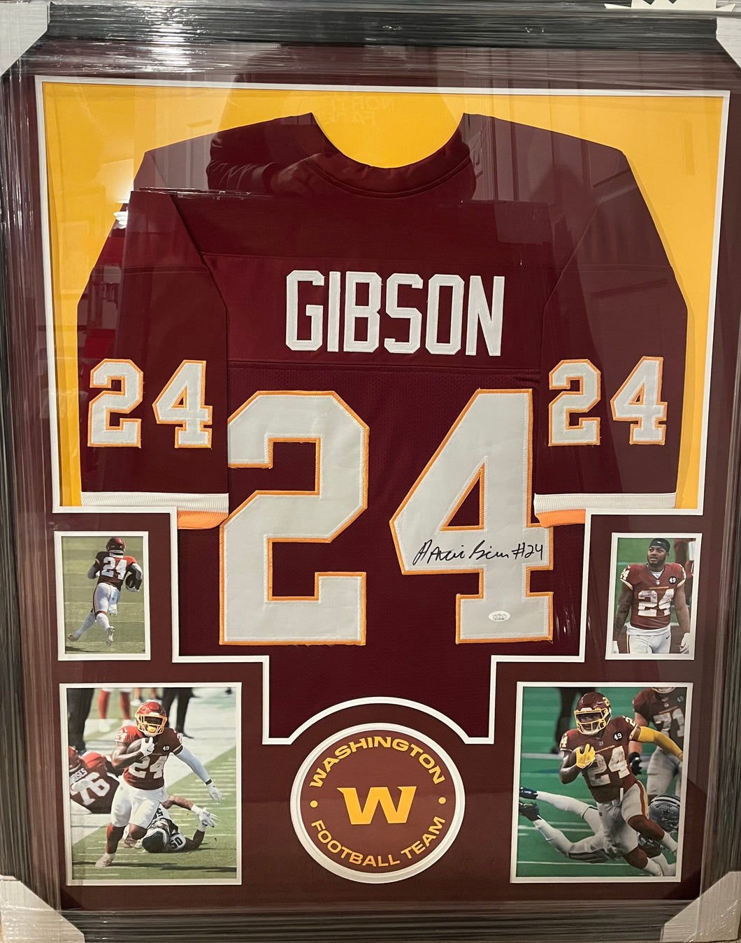 Antonio Gibson Framed Jersey